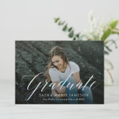 Holografische kalligrafie Afstuderen Landschapsfot Kaart (Staand voorkant)