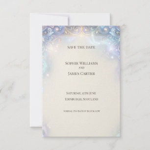 Holografische Keltische Save the Date Kaart