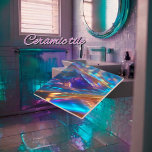 holografische keramische Tegel Tegeltje<br><div class="desc">Keramische tegels zijn waterdicht,  waardoor ze een natuurlijke pasvorm zijn voor elke badkamer of douchecabine,  inclusief open-concept badkamers met misschien een marmeren look. Omdat ze niet-absorberend en gemakkelijk schoon te maken zijn,  zijn tegels ook populair in keukens,  waar je ze kunt vinden in opvallende backsplash-arrangementen.</div>