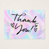 Holografische klant bedankt - voeg uw Logo toe Visitekaartje (Achterkant)