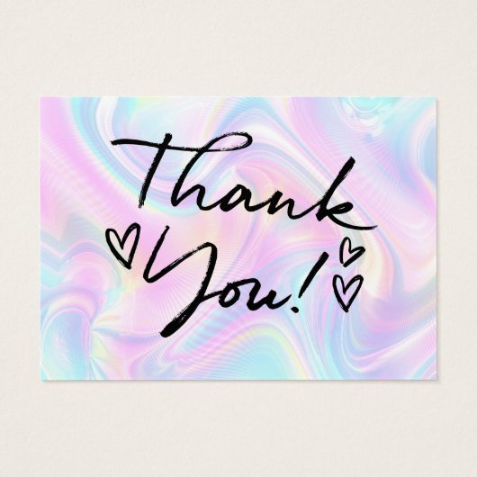 Holografische klant bedankt - voeg uw Logo toe Visitekaartje (Achterkant)