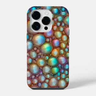 Holografische kleuren bubbelverpakking macro textu iPhone 14 plus hoesje