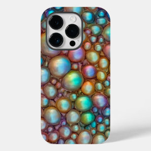 Holografische kleuren bubble wrap macro textuur Case-Mate iPhone 14 pro hoesje