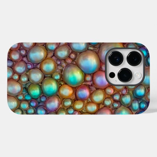 Holografische kleuren bubble wrap macro textuur Case-Mate iPhone case (Achterkant (horizontaal))