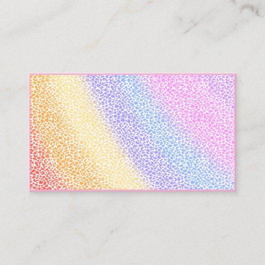 Holografische kleurrijke Neon QR Code Make-up Arti Visitekaartje (Voorkant)