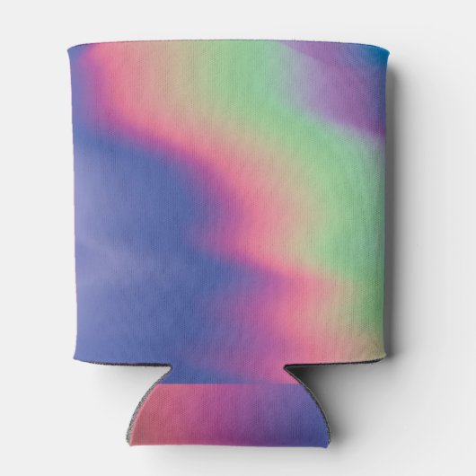 Holografische kleurrijke vlekken: psychedelische t blikjeskoeler (Achterkant)