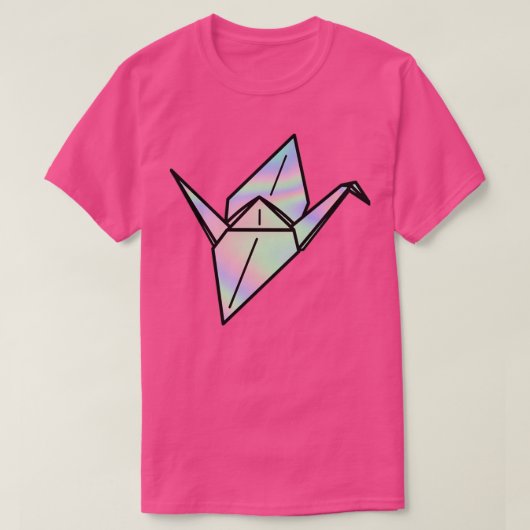 holografische kraan origami t-shirt (Design voorkant)