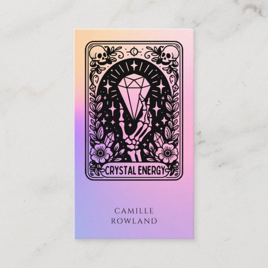 holografische kristalgenezer visitekaartje (Voorkant)