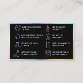 Holografische Lash Aftercare Card Visitekaartje (Achterkant)