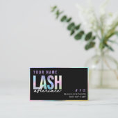 Holografische Lash Aftercare Card Visitekaartje (Staand voorkant)
