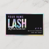 Holografische Lash Aftercare Card Visitekaartje (Voorkant)