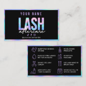 Holografische Lash Aftercare Card Visitekaartje (Voorkant / Achterkant)