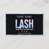 Holografische Lash Aftercare Card Visitekaartje (Voorkant)