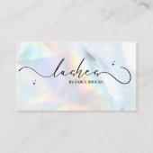 Holografische Lashes Esthetician Lash Tech Visitekaartje (Voorkant)