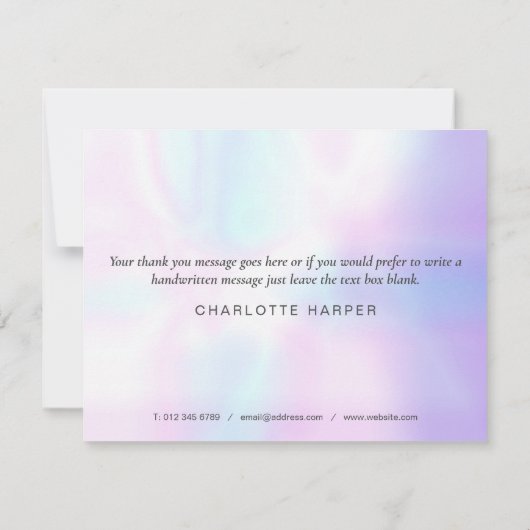 Holografische Lentebladeren Bedanktkaart voor Zake Bedankkaart