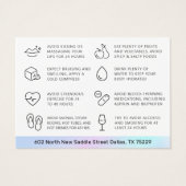 Holografische Lip Filler Aftercare Instructions Ka Visitekaartje (Achterkant)