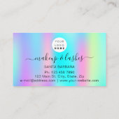 Holografische Logo QR-code Lash Makeup Hair Drives Visitekaartje (Achterkant)