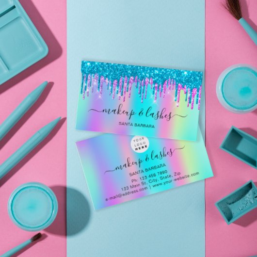 Holografische Logo QR-code Lash Makeup Hair Drives Visitekaartje