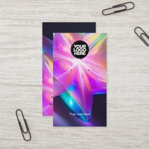 Holografische Logo Zwarte Oorbel Display Kaart Visitekaartje