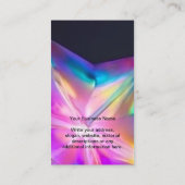 Holografische Logo Zwarte Oorbel Display Kaart Visitekaartje (Achterkant)