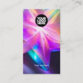 Holografische Logo Zwarte Oorbel Display Kaart Visitekaartje (Voorkant)