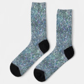 Holografische Luxe Navy Rainbow Glitter Sokken (Links)