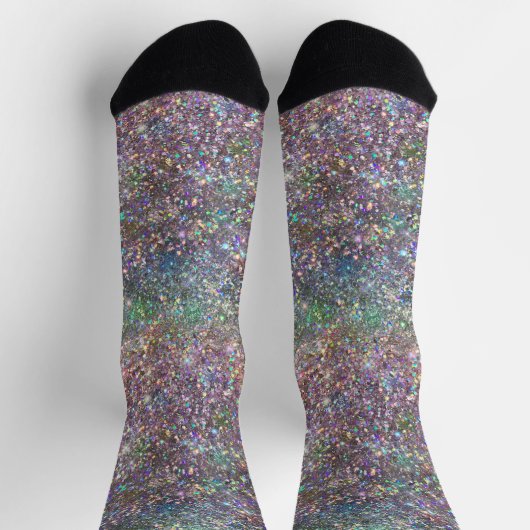 Holografische luxe regenboog glitter Sokken (Top)