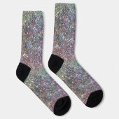 Holografische luxe regenboog glitter Sokken (Rechts)