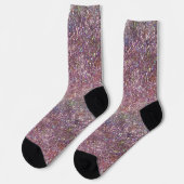 Holografische Luxe Roze Regenboog Glitter Sokken (Links)