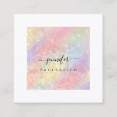 Holografische make-up artiest witte sociale media vierkante visitekaartje (Voorkant)