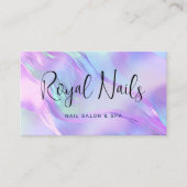 Holografische Make-up Haar SPA Nail Salon Visitekaartje (Voorkant)