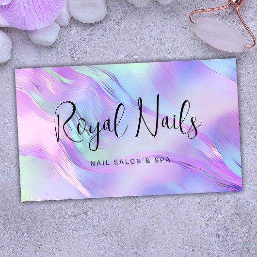 Holografische Make-up Haar SPA Nail Salon Visitekaartje