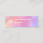 Holografische Mini Chique Modern Minimalist Klantenkaartje (Voorkant)