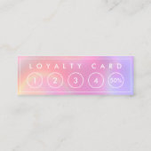 Holografische Mini Chique Modern Minimalist Klantenkaartje (Achterkant)