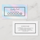 Holografische minimalistische loyaliteit visitekaartje (Voorkant / Achterkant)