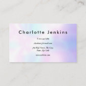 Holografische minimalistische moderne professional visitekaartje (Achterkant)