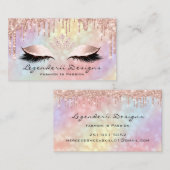 Holografische Mode Eyelash Lashes Glitter Lotus Visitekaartje (Voorkant / Achterkant)