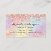 Holografische Mode Eyelash Lashes Glitter Lotus Visitekaartje (Achterkant)