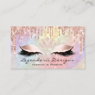 Holografische Mode Eyelash Lashes Glitter Lotus Visitekaartje