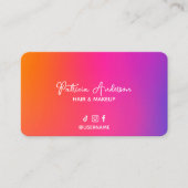 Holografische Modern Lash Salon & Spa Loyalty Kaar Visitekaartje (Voorkant)