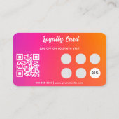 Holografische Modern Lash Salon & Spa Loyalty Kaar Visitekaartje (Achterkant)