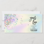 holografische moderne cadeaukaart toevoegen logo (Achterkant)