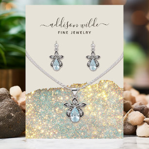 Holografische moderne displaykaart voor sieraden visitekaartje