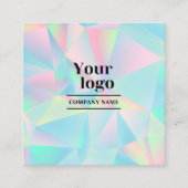 Holografische moderne gedurfde sociale media volge vierkante visitekaartje (Voorkant)