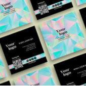 Holografische moderne gedurfde sociale media volge vierkante visitekaartje