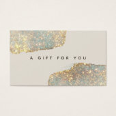 Holografische moderne glamour glitters cadeaukaart visitekaartje (Voorkant)