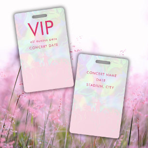 Holografische Naam VIP All Access Pass Concert Badge