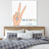 holografische nagellak slachterij hand nagels tech canvas afdruk (Insitu (Slaapkamer))