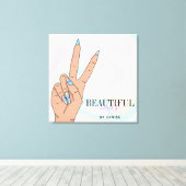 holografische nagellak slachterij hand nagels tech canvas afdruk (Insitu (Houten vloer))