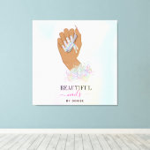 holografische nagellak slachterij hand nagels tech canvas afdruk (Insitu (Houten vloer))